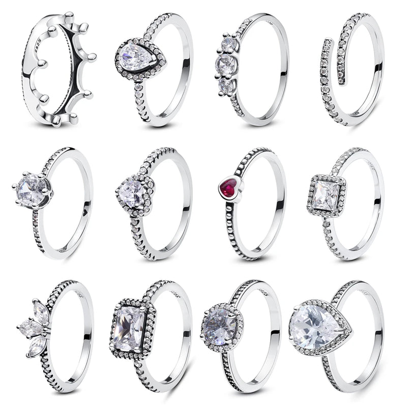 Sterling Silver Heart Ring with Cubic Zirconia