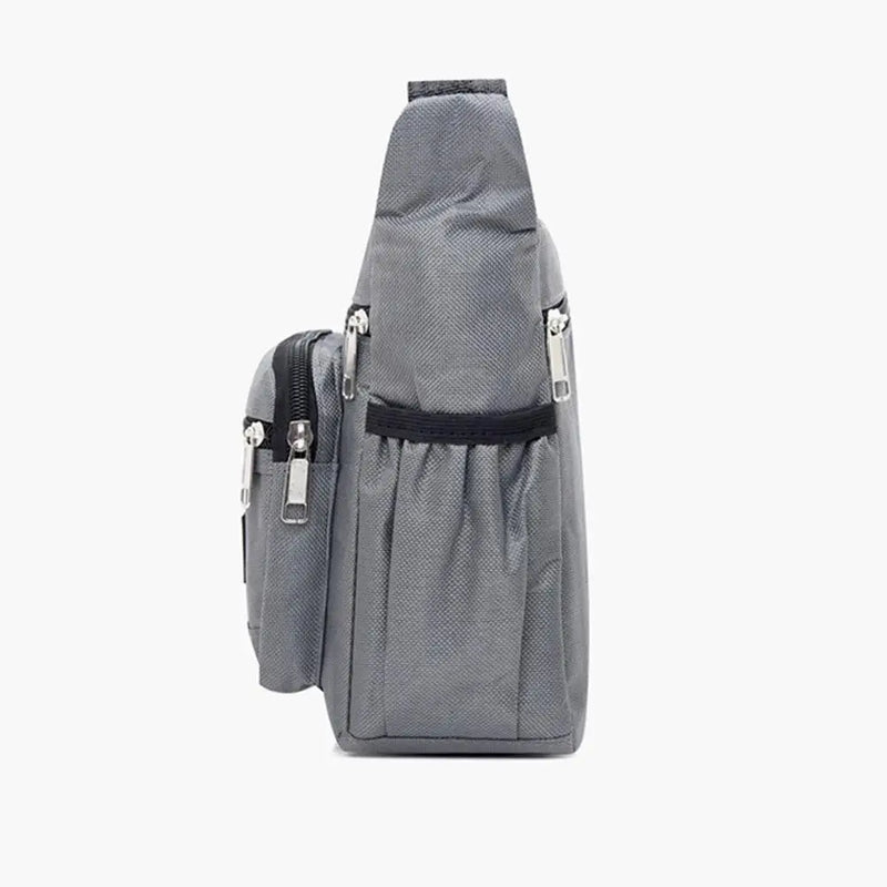 Men's Waterproof Crossbody Bag with Multi-Pocket Storage