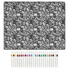 Reusable Coloring Blanket with 24 Markers