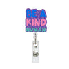 Glitter Retractable Badge Reel with Inspirational Quote