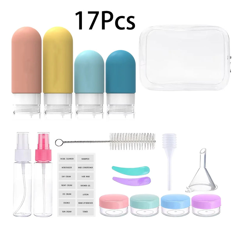 Leak-Proof Silicone Travel Bottle Set