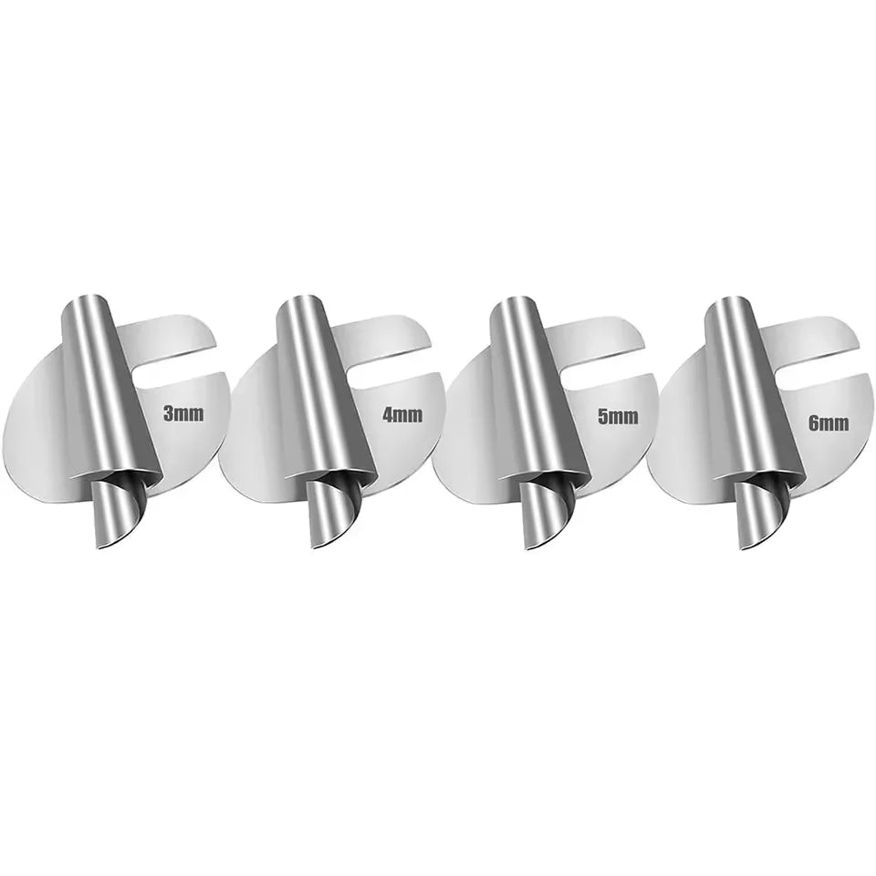 A set of universal rolled hemmer presser feet in various sizes, labeled 3mm to 6mm.