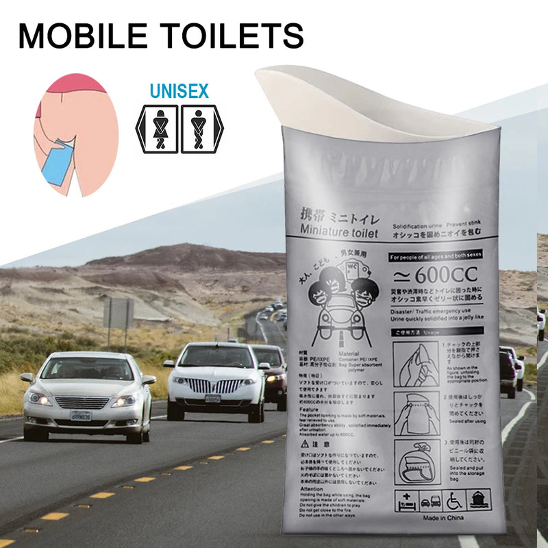 Disposable Emergency Urinal Bags - Portable Travel & Camping Toiletries