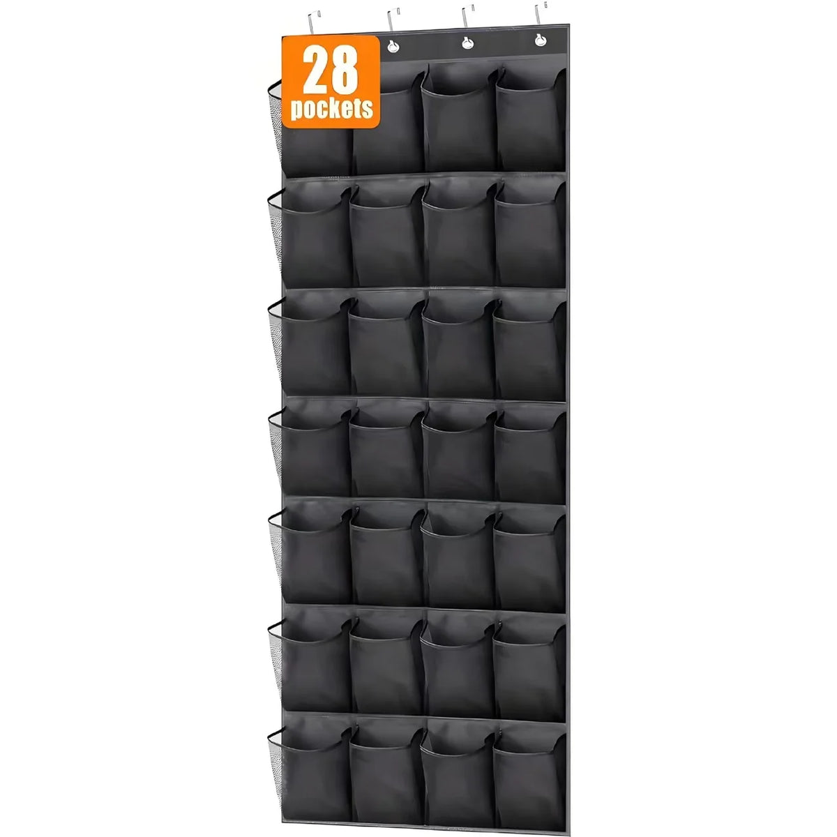 Over-the-Door Hanging Shoe Organizer with Mesh Pockets