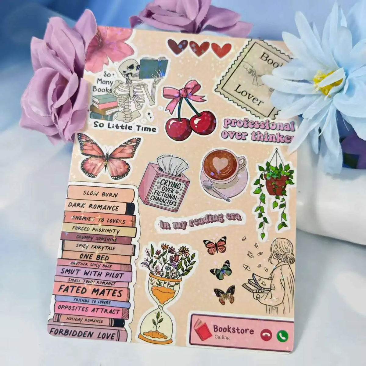 Cartoon Bow Design Insert Cards for Transparent Tablet Cases