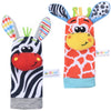 Baby Wrist Rattles and Animal Socks Set for Sensory Development