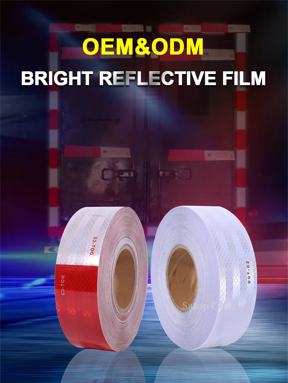 Rolls of bright reflective film used for OEM and ODM applications