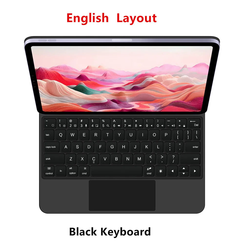 iPad Magic Keyboard Case with Backlit Keys and Touchpad
