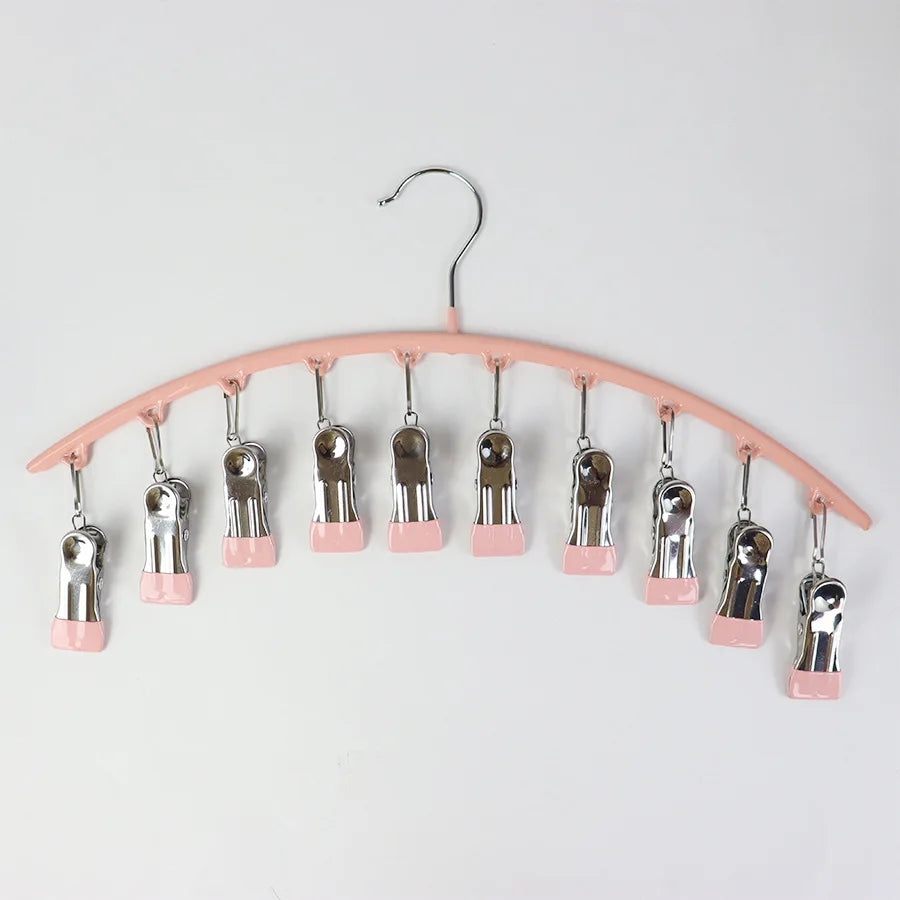 Space-Saving Closet Organizer with 10 Sturdy Clips