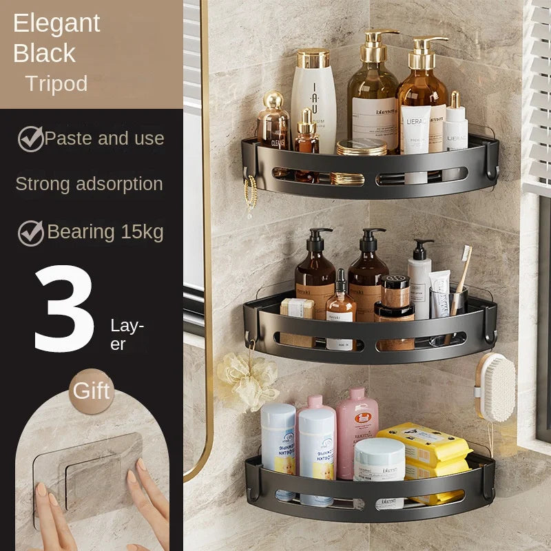 Corner Shower Caddy - Adhesive Mount Bathroom Shelf