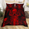 Gothic Skull & Damask Comforter Cover Set