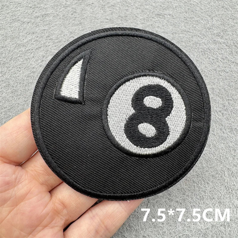 Black & White Racing Flag Embroidered Patches (Iron-On / Sew-On)