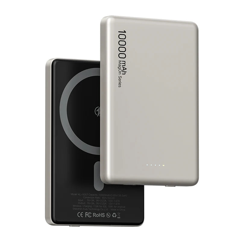 10,000mAh Magnetic Wireless Power Bank with USB-C Fast Charging