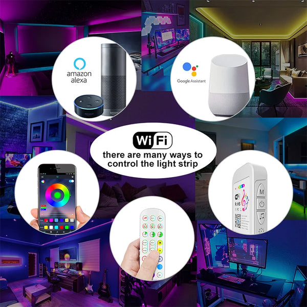 شريط LED RGB ذكي يعمل بتقنية WiFi مع مزامنة الموسيقى