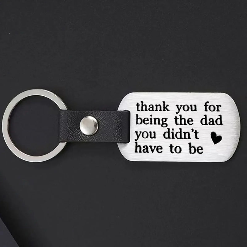 Elegant Stepdad Keychain