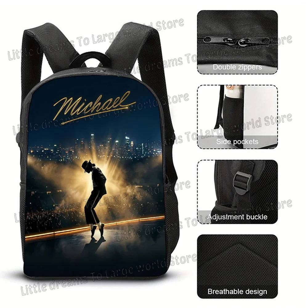 Michael Jackson 3D Print Backpack for School & Travel