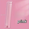 A pink portable paper cutter trimmer with a 6cm blade and 33cm length.
