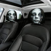 Ghost Face Car Headrest Covers (2-Pack) – Spooky Halloween Auto Decor