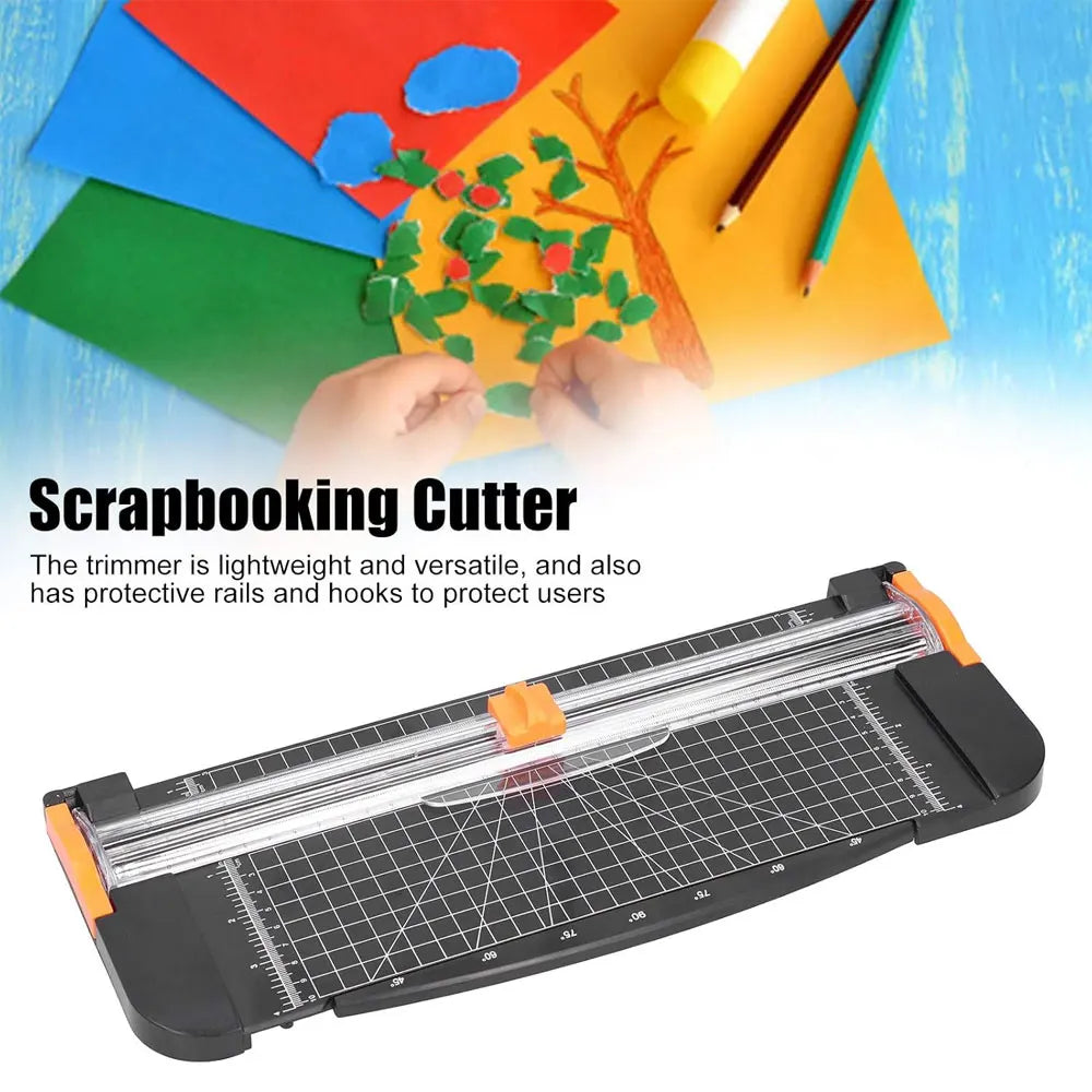 12-Inch Paper Cutter with Slide Rail and Safety Blade