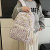 Floral Quilted Backpack Set with Crossbody Bag