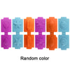A set of eight silicone animal-shaped playdough tools in purple, blue, and orange colors.