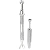 A silver precision 4-claw pick-up tool for jewelry making and crafting.