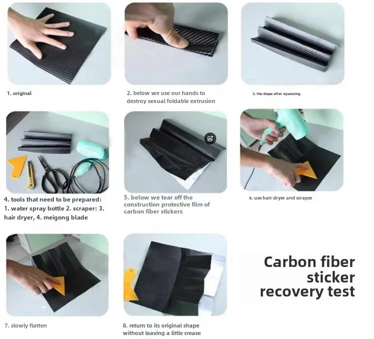 3D Carbon Fiber Car Door Edge & Bumper Protector Film