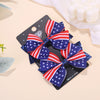 Patriotic Star Bow Hair Clips for Girls