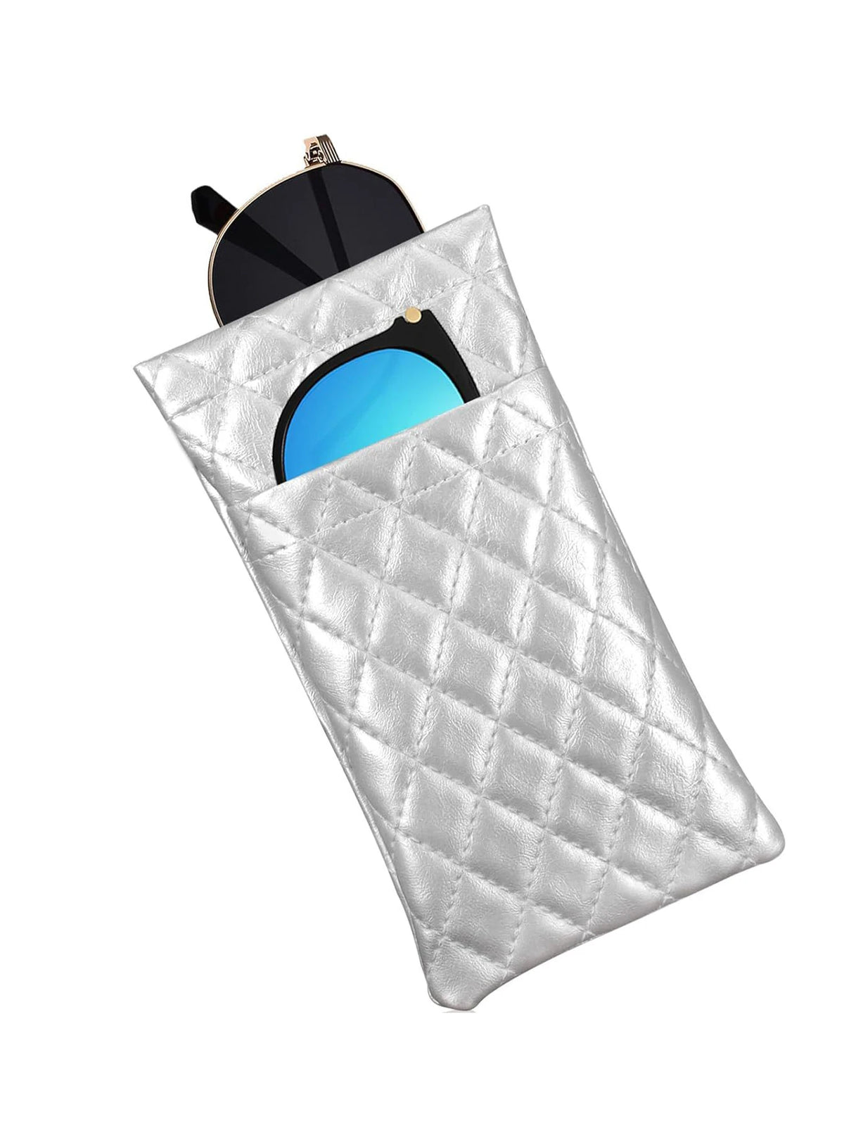 Double-Layer PU Leather Glasses Case with Soft Lining
