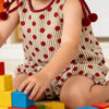 Girls' Sleeveless Dot Print Tank Top and Lantern Shorts Set