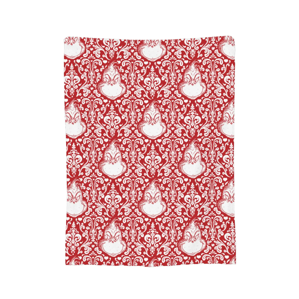 Grinch-Themed Coral Fleece Throw Blanket
