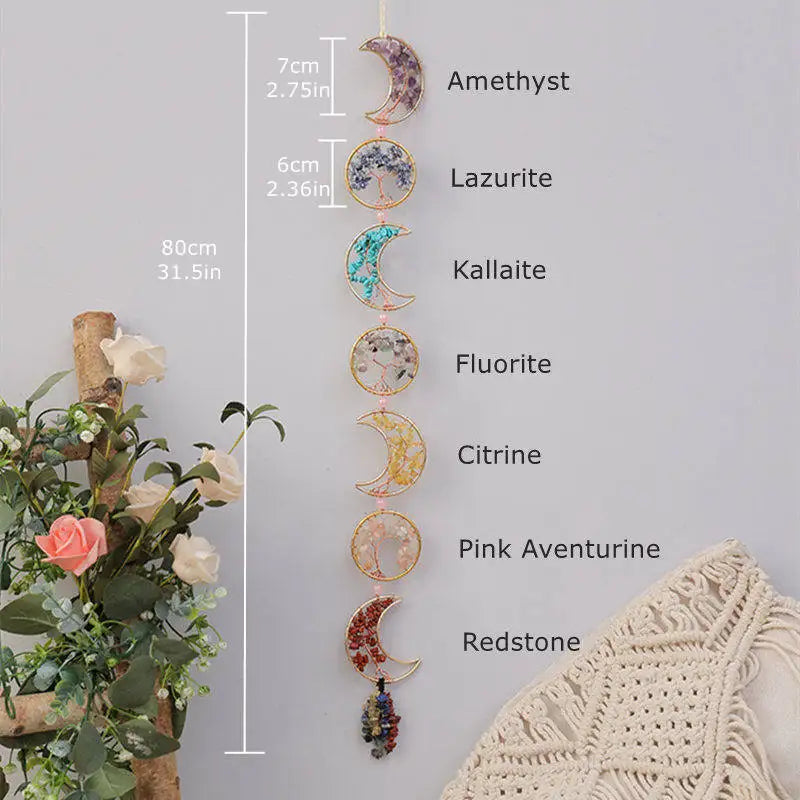 Colgante de Pared Árbol de la Vida con Gemas Naturales
