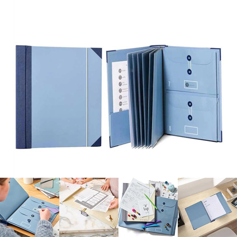Emergency Preparedness Document Organizer with Accordion Pockets