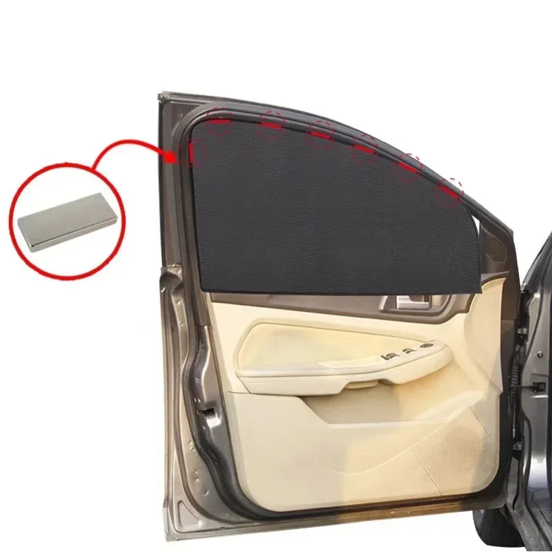 Magnetic Car Window Sunshades with UV Protection and Privacy Blackout