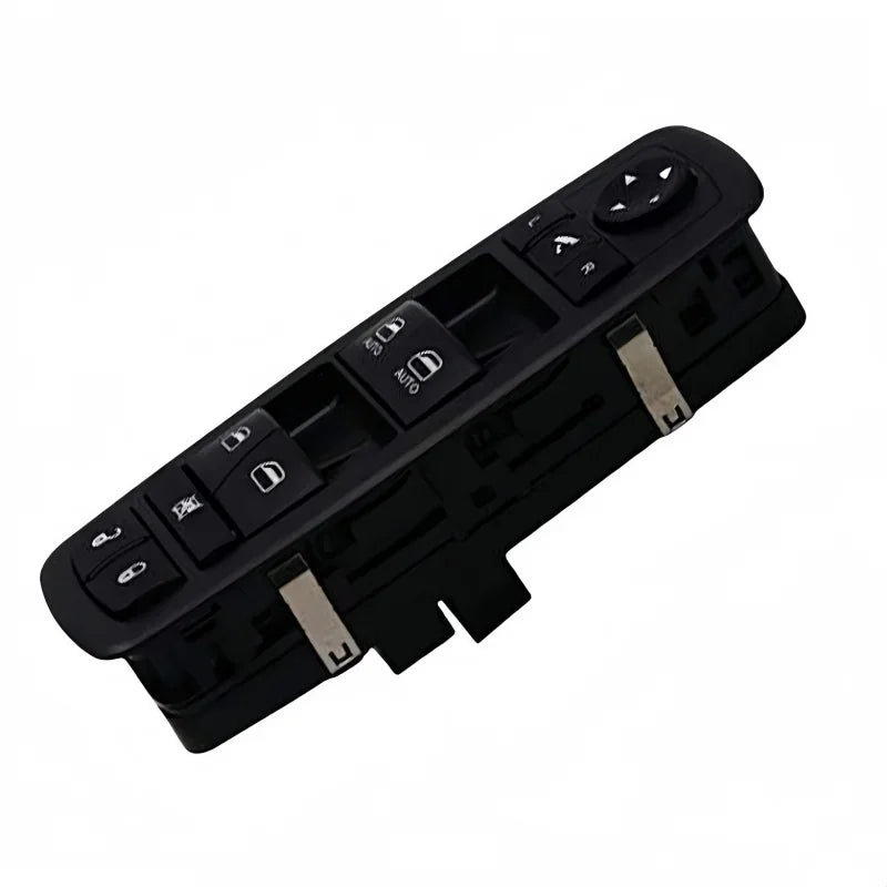 Black master power window switch for Jeep Grand Cherokee, showing various controls and buttons.