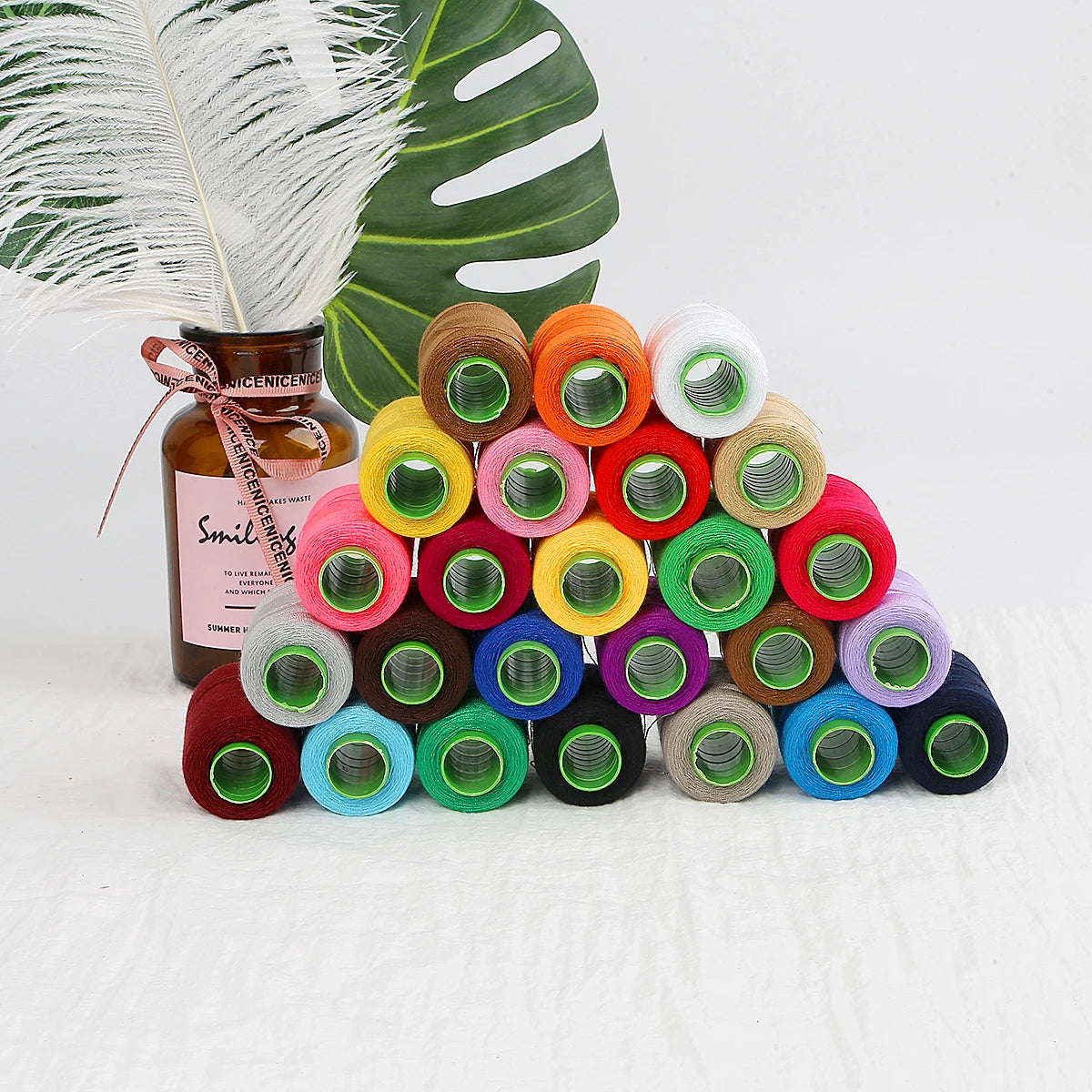 Premium Polyester Sewing Thread Spool - 300m, 24 Colors