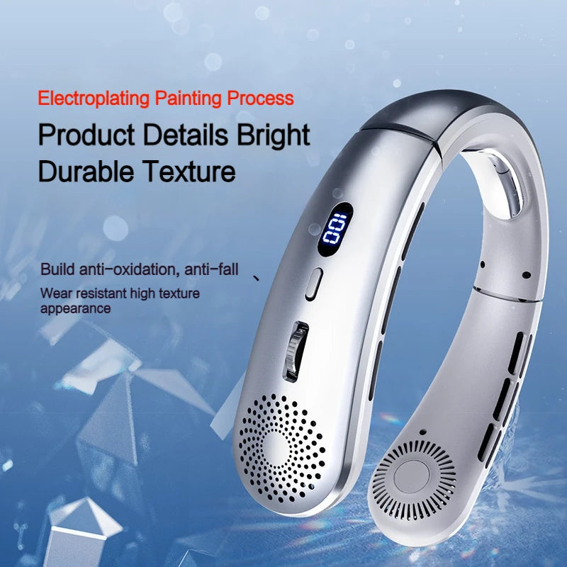 Bladeless Neck Fan with LED Light