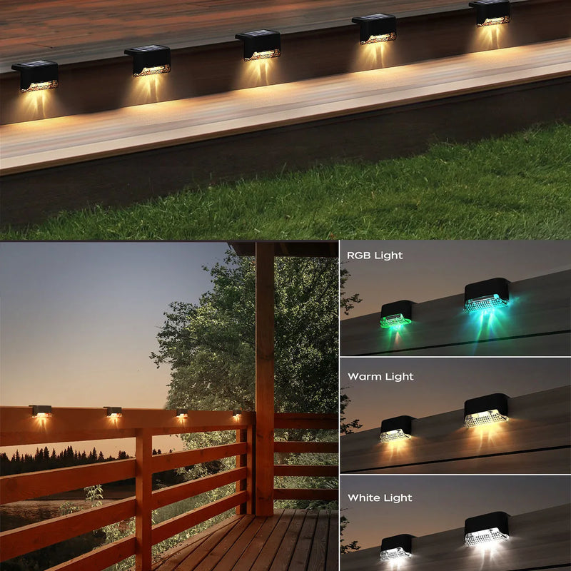 Lumières solaires pour terrasses et marches