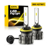 A package of AUXITO LED Fog Light Bulbs and a single fog light bulb with a connector.
