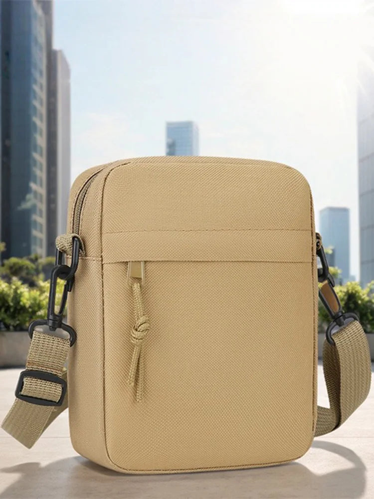 Minimalist Solid Color Crossbody Sling Bag for Men and Women