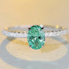Elegant Oval CZ Sterling Silver Ring