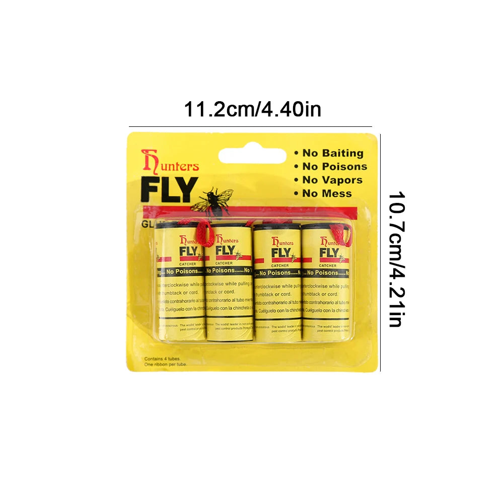 Pack of 4 Hunters Fly Disposable Sticky Traps for bug catching