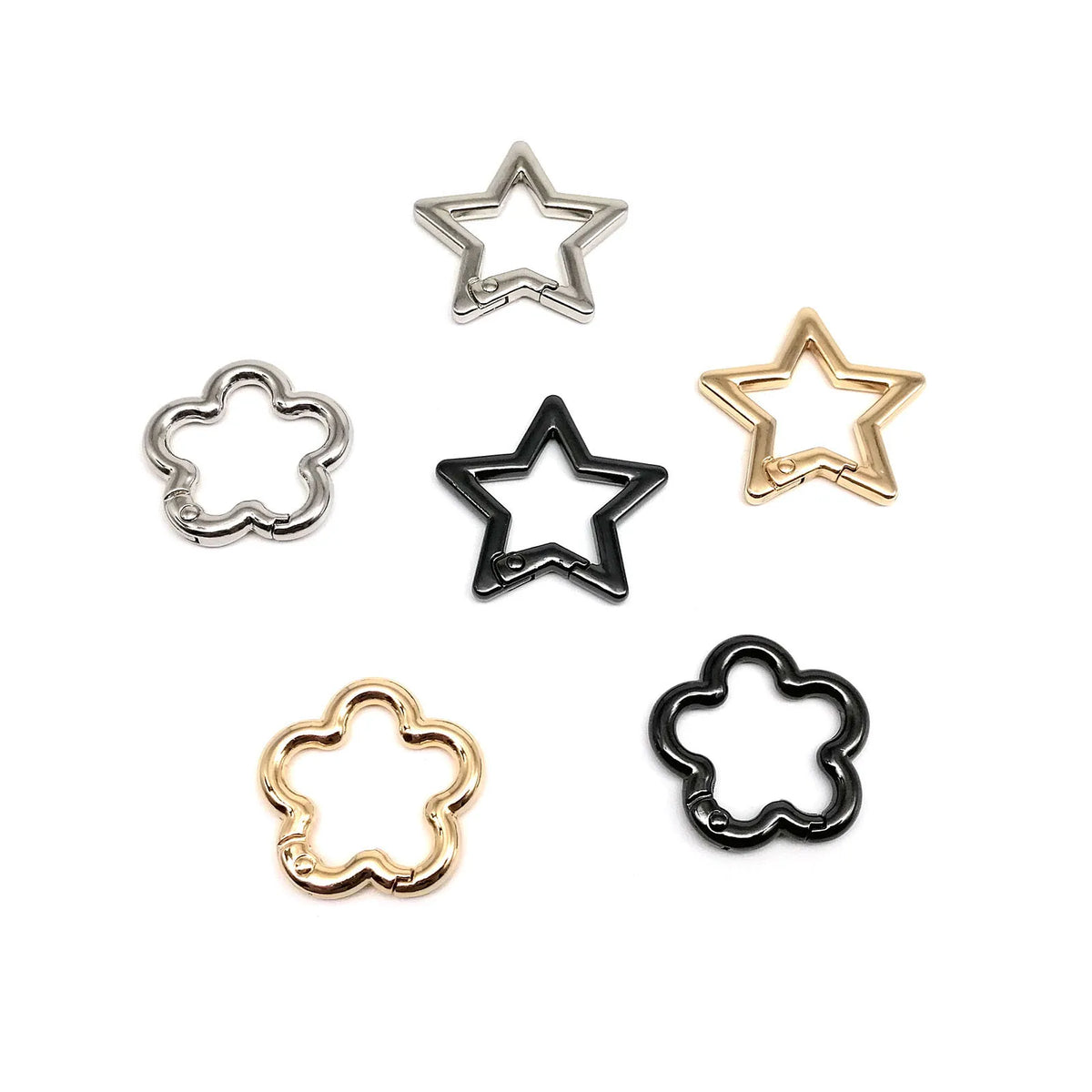 Star-Shaped Zinc Alloy Carabiner Clip for Bags and Belts