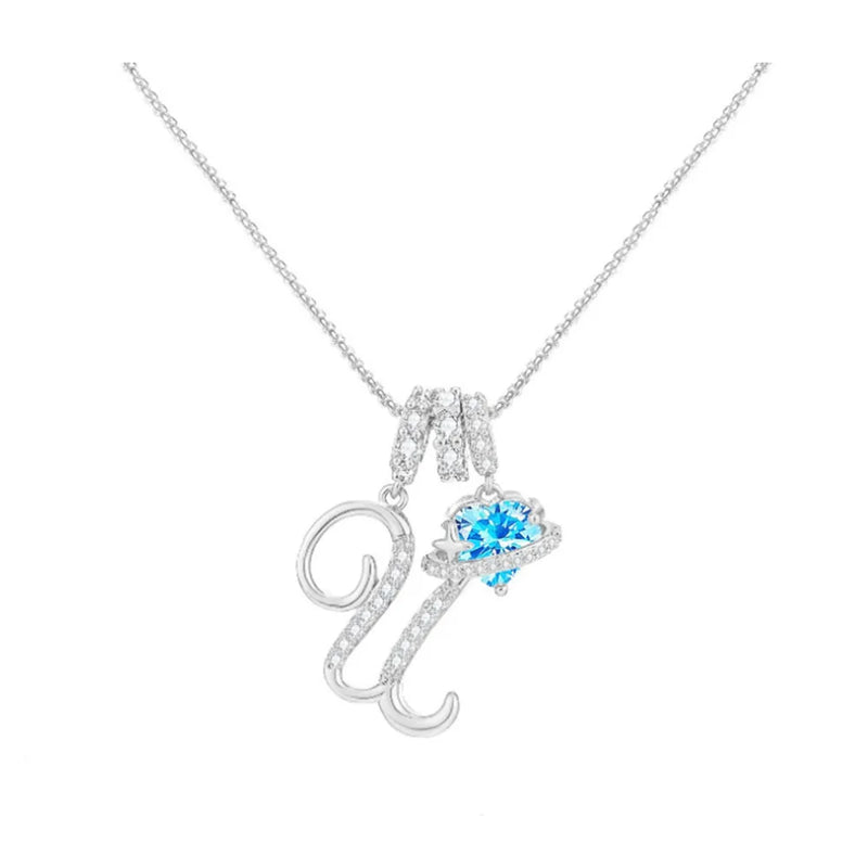Heart-Shaped Initial Pendant Necklace
