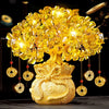 Golden Citrine Crystal Money Tree – Feng Shui Wealth Charm
