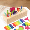 Wooden Geometric Shape & Color Sorting Box for Toddlers