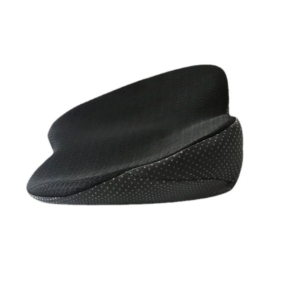 Black memory foam car seat cushion with lumbar support