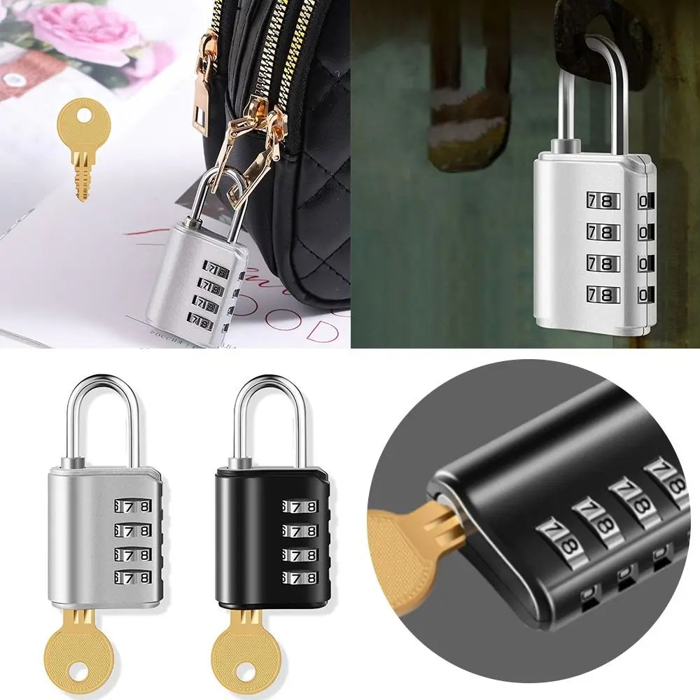 Secure 4-Digit Combination Padlock with Key