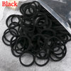50-Pack Solid Color Elastic Hair Ties for Women & Girls