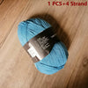 4-Ply Soft Cotton Blend Yarn for Knitting and Crochet